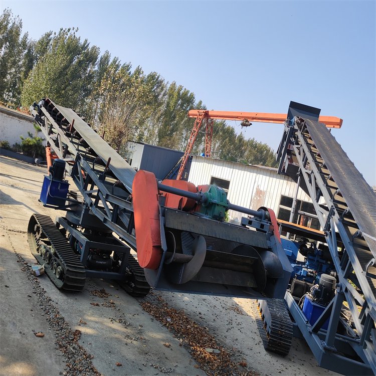 石子煤碳自动装车机 定制沙子伸缩式扒料机 土方螺旋取料输送机