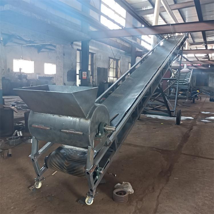 书本PVC带格挡皮带输送机XWZF 中天链式粉牛粪鸡粪输送机
