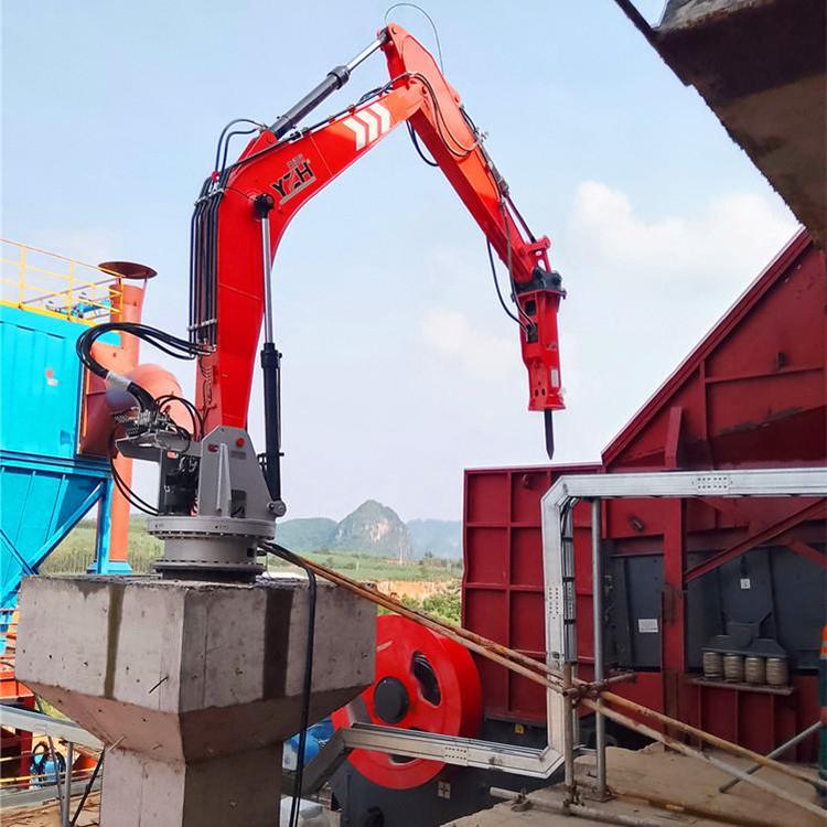 元征行固定式液压破机 矿山机械 钢制耐磨静音冲击力强