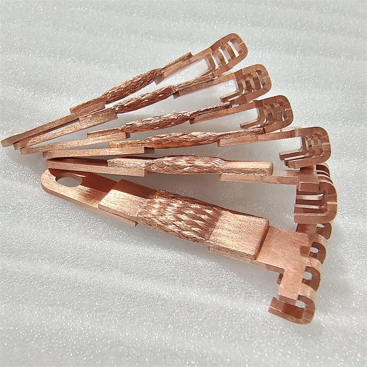 熔压式铜带软连接 软铜排点焊扁铜线导电性能强 非标定制 福能
