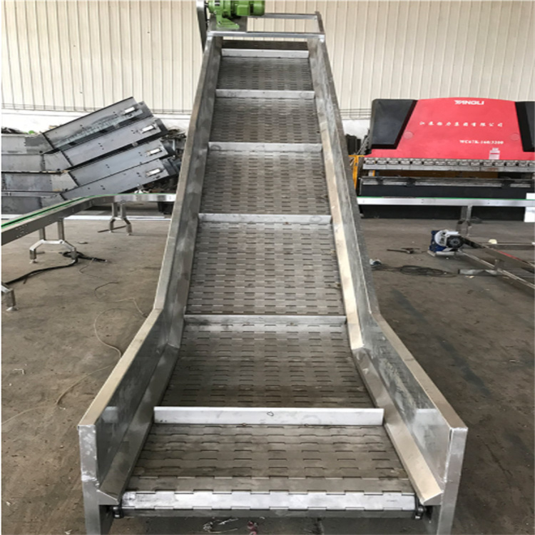 大型石材厂传料用输送机 睿博加厚材质链板式给料机