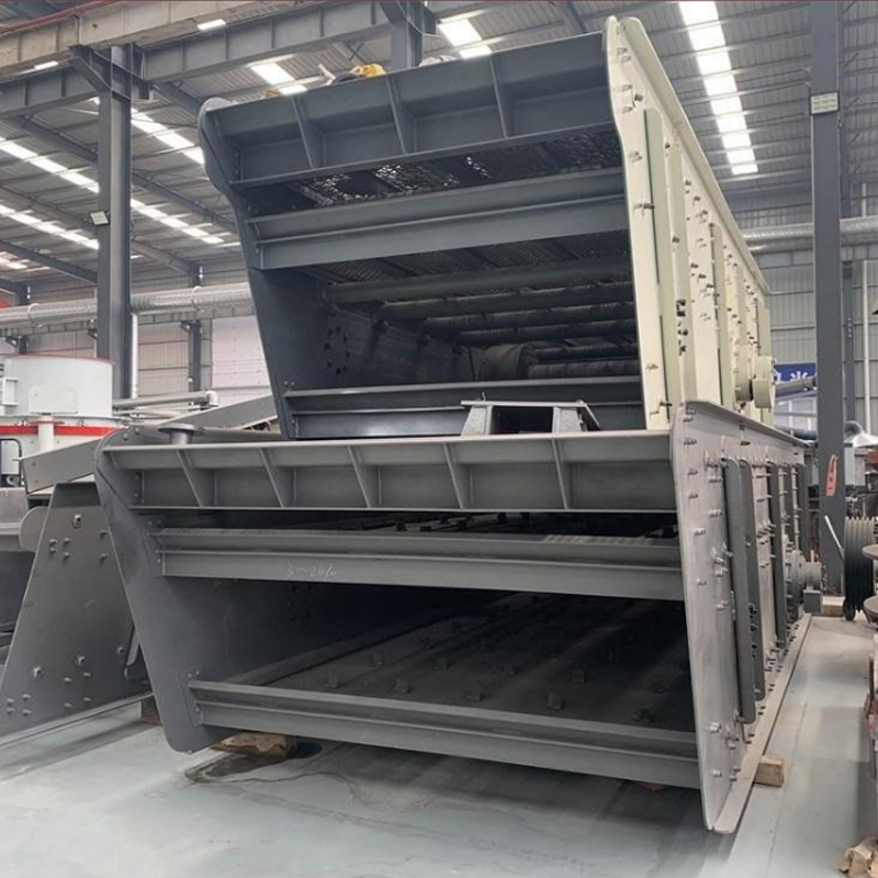 荣邦 大型圆形振动筛 硬性石料筛选设备 移动大理石振动筛分机