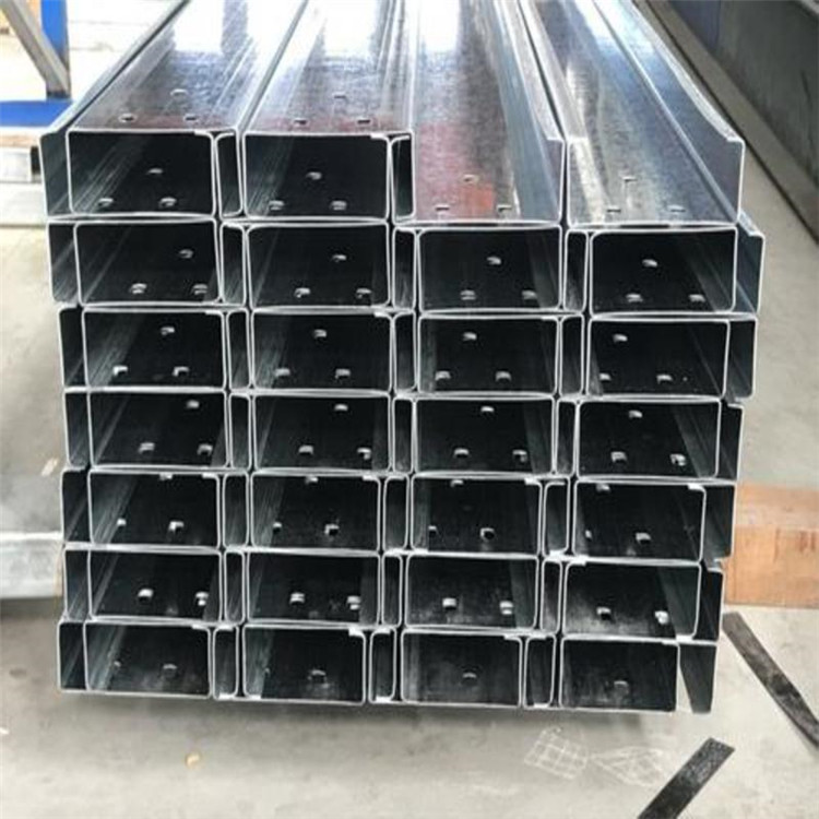 金宇彩钢 钢结构C型钢材 建筑工程热镀锌冲孔C型钢