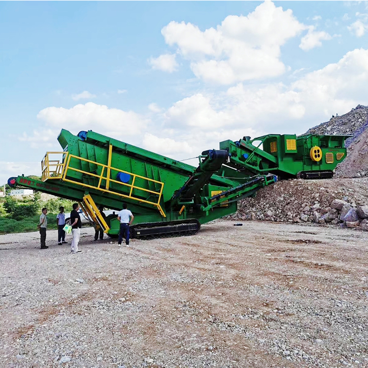 小型移动矿石磨机建渣中型破机石料粉生产线锤式车载石机