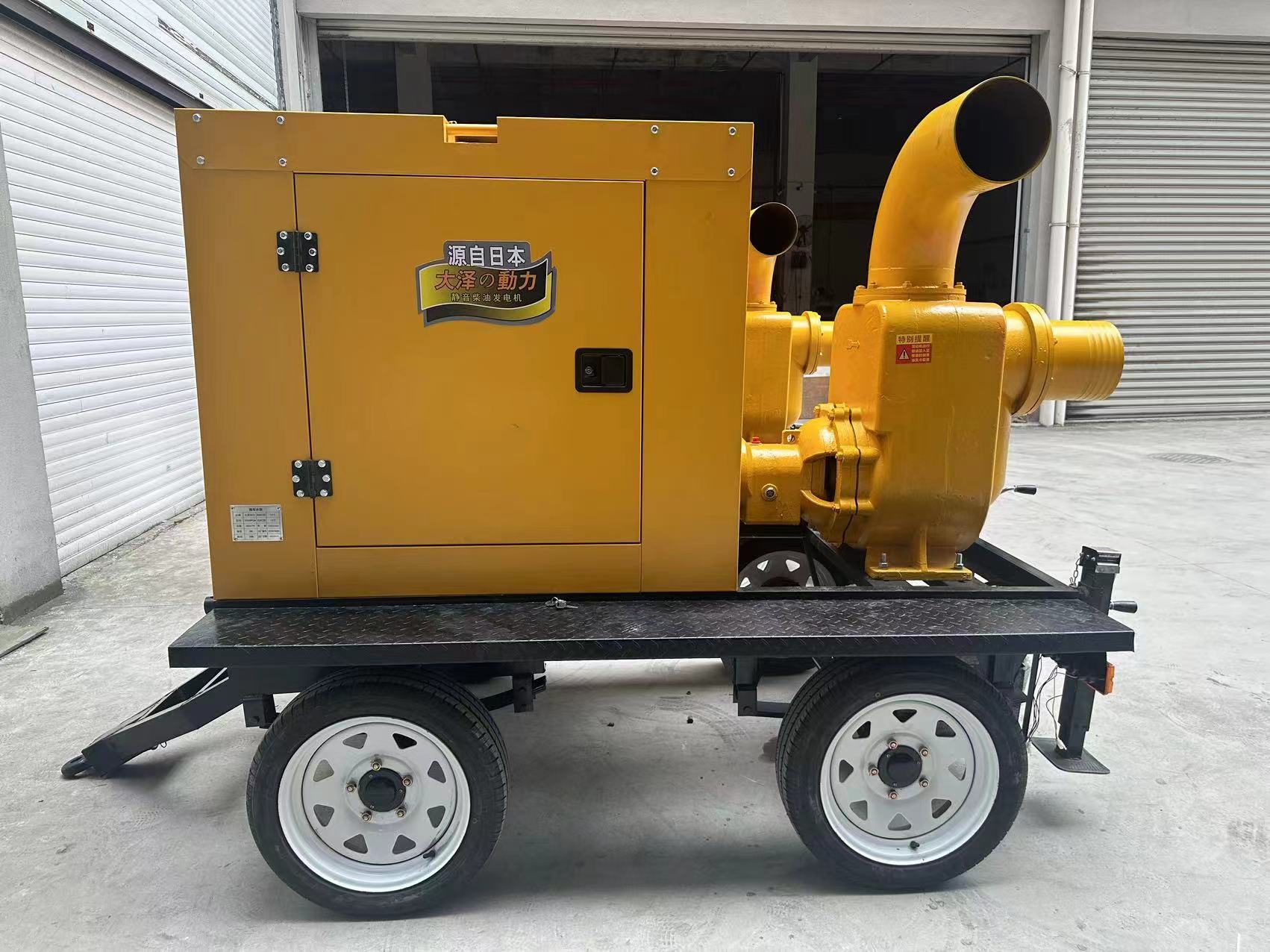 600立方柴油清水泵，大泽动力TO600EW，移动拖车，防洪排涝单口径