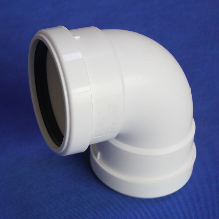 中泽 使用寿命长hdpe三层复合静音管柔性承插连接90°弯头 质量保障