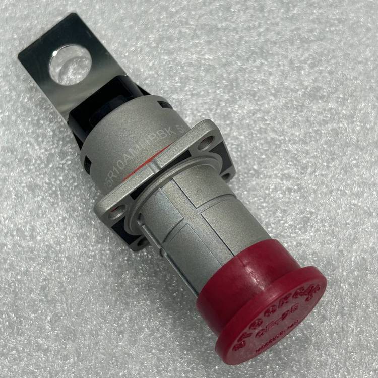 HVBI005R10AMHBBK航插单芯插座10mm高压连接器250安高压互锁耐高温IP67防水IP69K抗震动黑色尾部接铜排