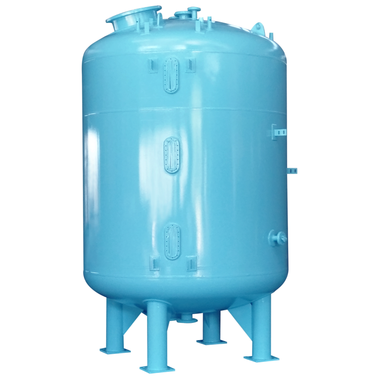 直径2.2米 碳钢Q235B衬胶3毫米半硬质橡胶 石英砂过滤器 康强水处理