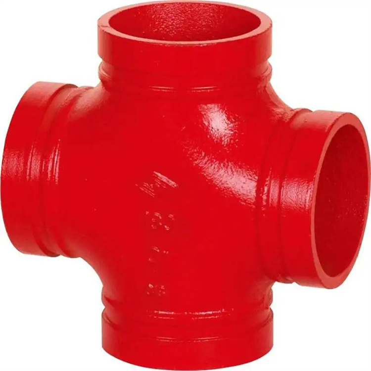 国标 大红管消管件 沟槽法兰 转换接头 三通 同心异径管 卡箍连接