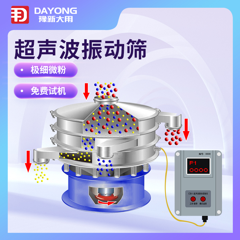 豫新大用304材质石墨筛分机 非标定制超声波振动筛 多功能震动筛