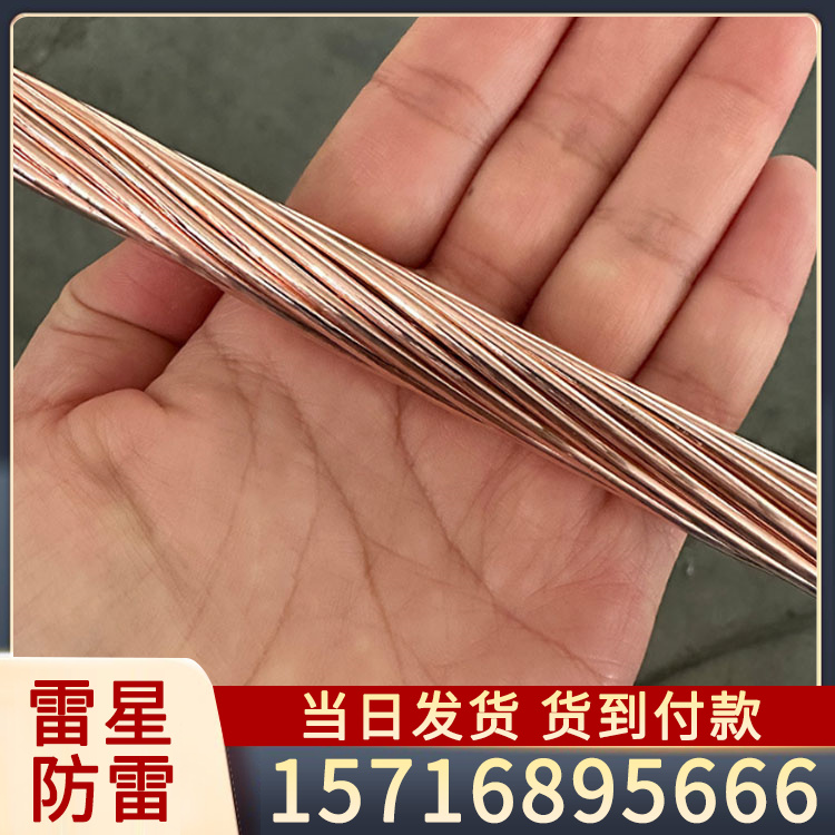 机场用防雷接地用多股铜包钢绞线 150平方铜包钢钢芯铜线 雷星供应