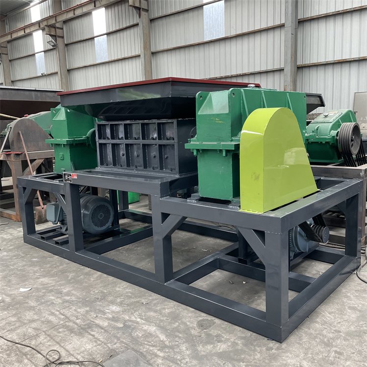 木材轮胎粉机 塑料编织袋垃圾破机 废铁架油漆桶双轴撕机