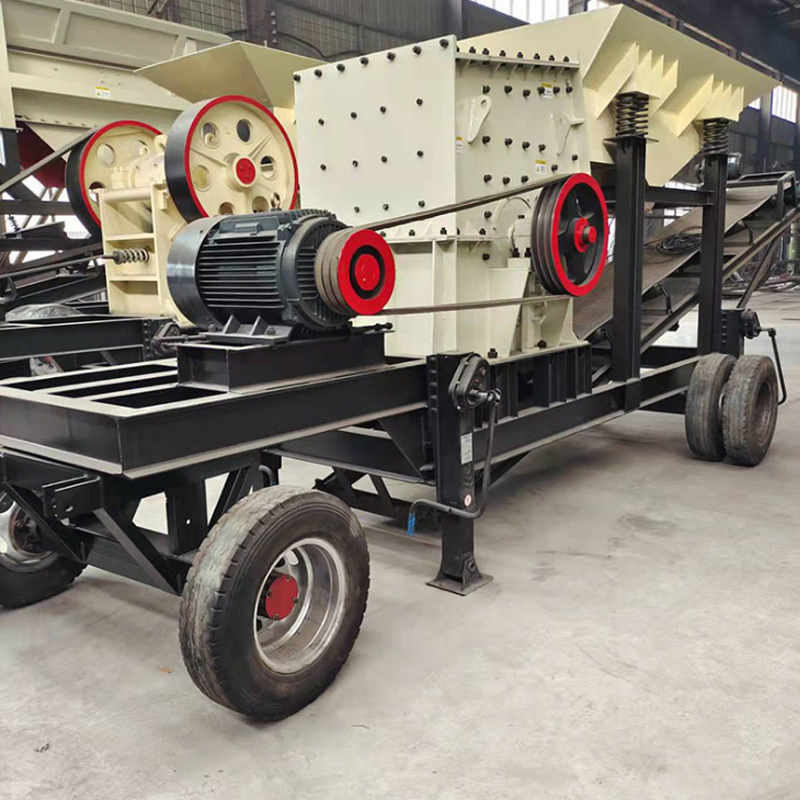 移动方箱式破机 辉绿岩石子生产线 时产500吨建筑砂石生产线