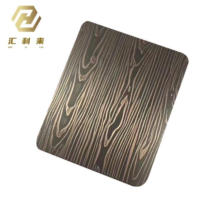 不锈钢镀铜板 彩色拉丝发黑哑光纳米钛金商用板定制