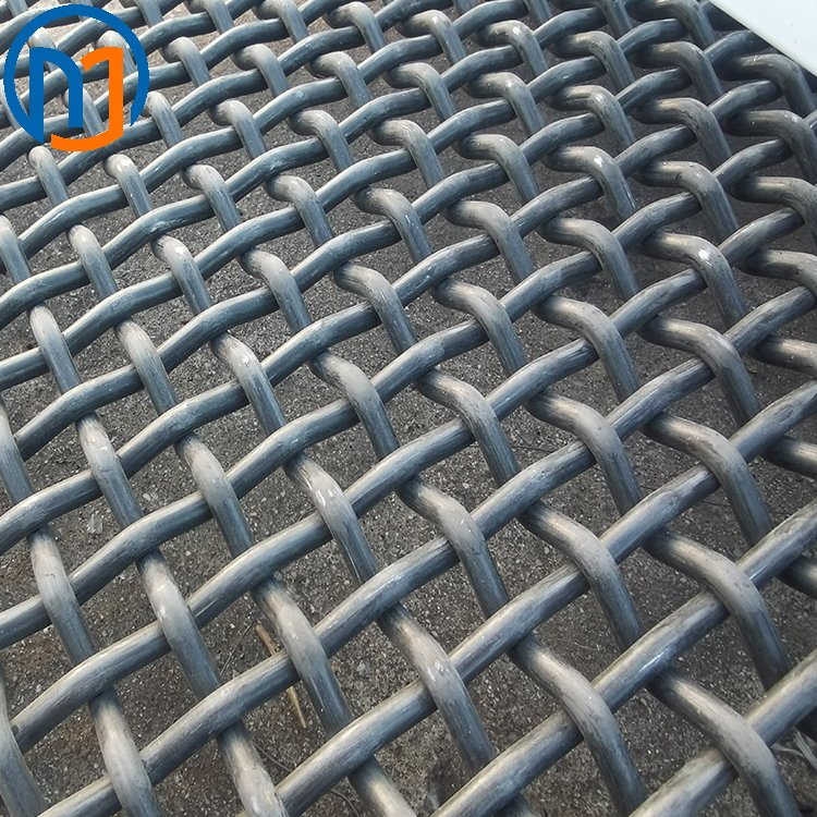 黑钢丝振动筛网 砂石料震动钢丝筛网片 锰钢握勾编织筛子网