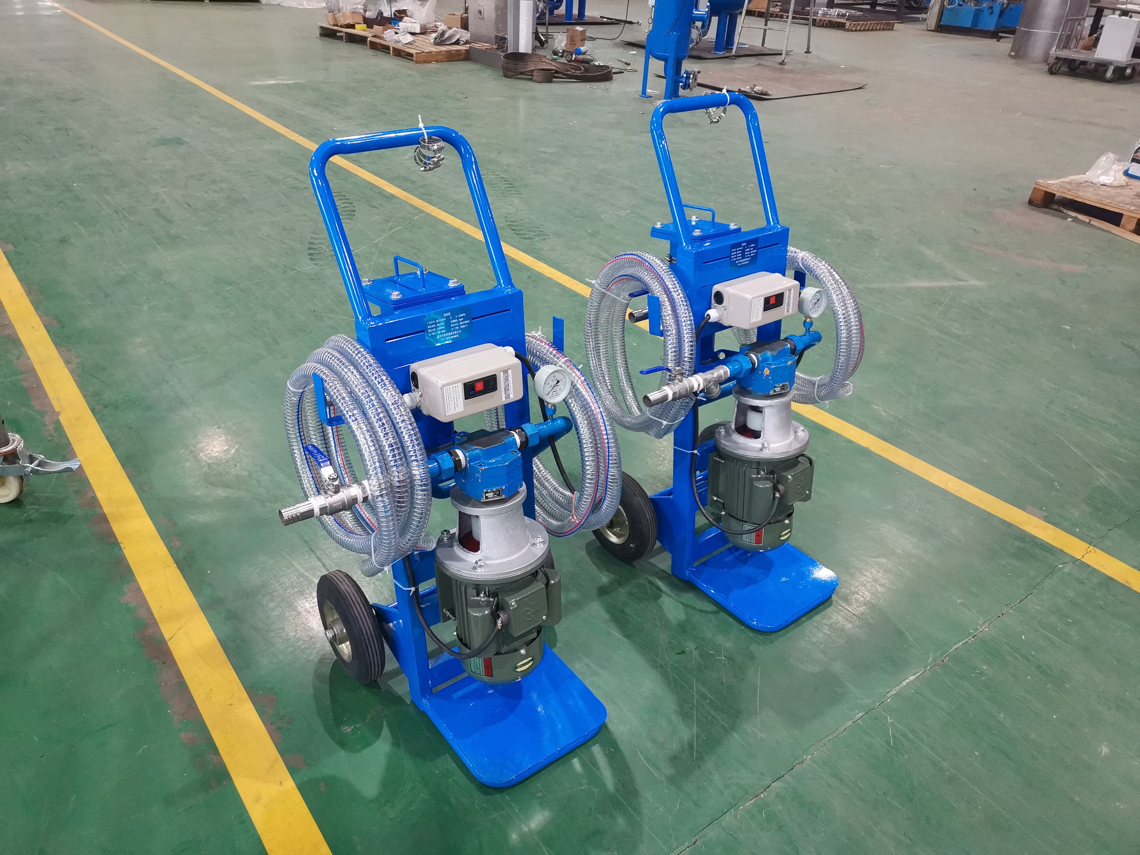 利菲尔特 20L便携式移动滤油车 高精度液压系统除杂滤油机