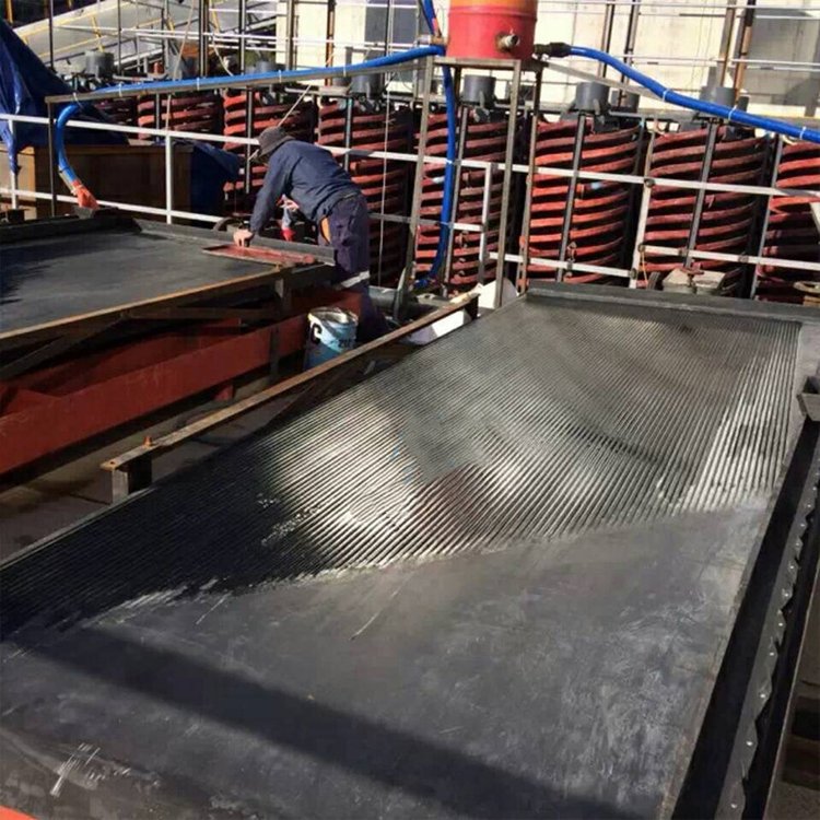 产地货源 4.5米玻璃钢 矿泥摇床 重选设备工艺选矿 矿带分布清晰效果好 出口品质