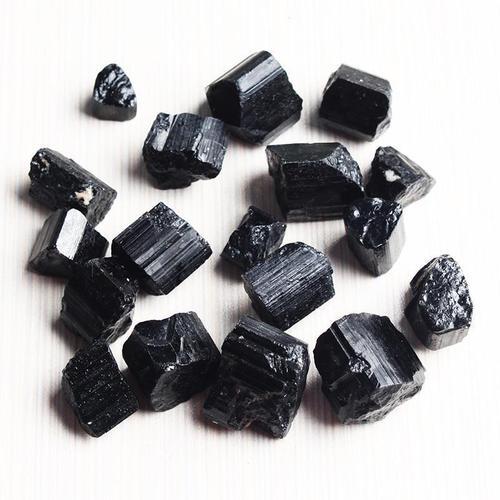 黑色碧玺 晶体电气石块 净水柱状高纯电气石 汗蒸房材料托玛琳块
