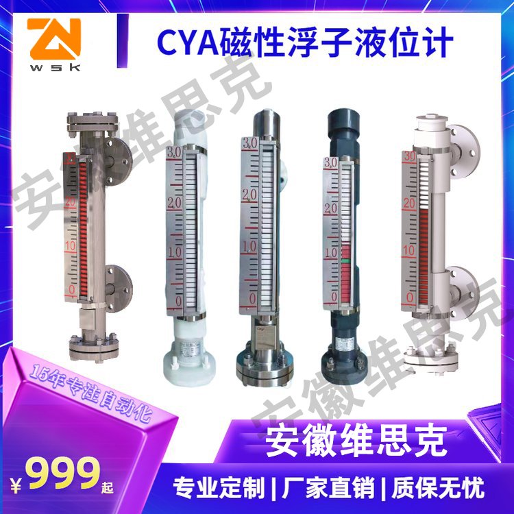 磁翻板液位计UNS-65A-F60S4测量范围1000mm显示调节报警仪