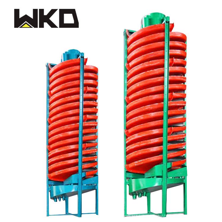 玻璃钢螺旋溜槽厂家 洗煤厂煤泥分选回收设备 重晶石钛铁选矿分选机