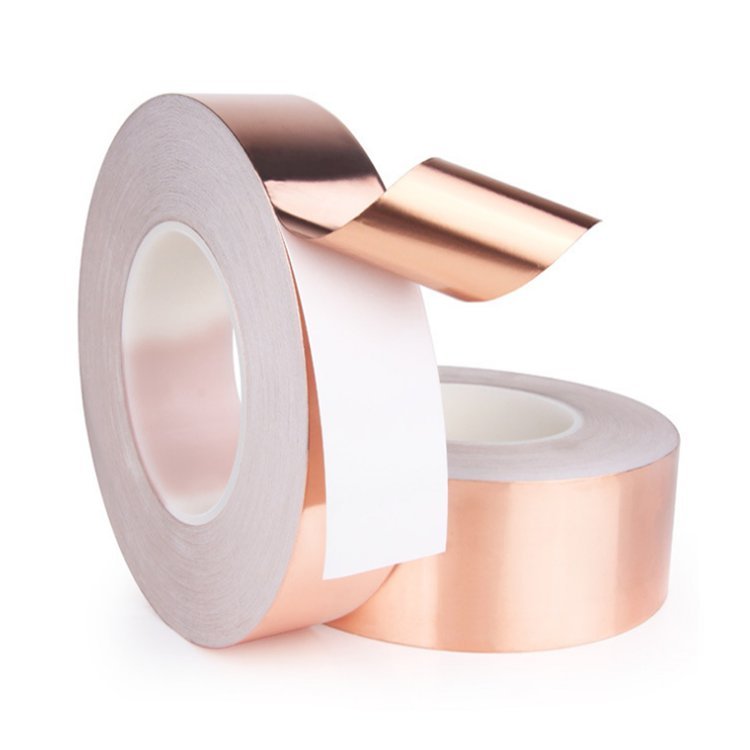 单面背胶导电铜箔单面胶 电磁屏蔽铜箔纸胶带 防干扰单双导自粘铜箔
