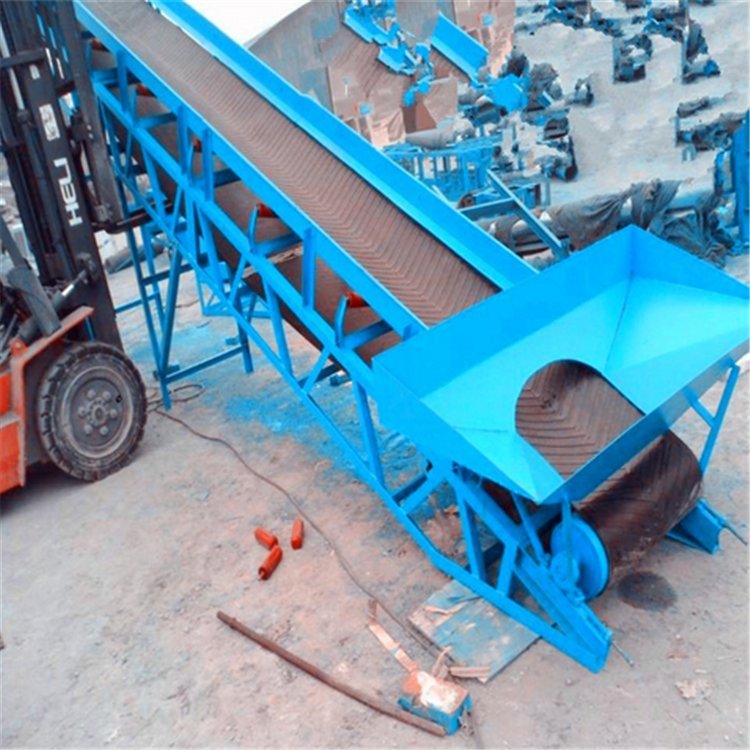 大倾角挡边输送带 花纹状升降皮带机 六九重工小麦装车皮带机