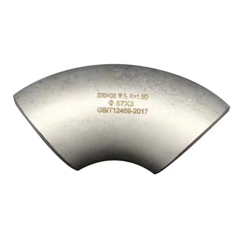 工厂定制生产 90度直角焊接压制冲压弯头 108*4*45度不锈钢弯管