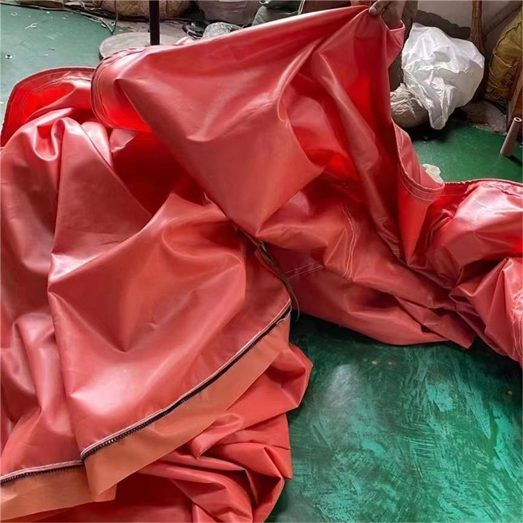 鸿业供应600mm煤矿用正压风筒 风筒布承受压力大塑料涂覆布