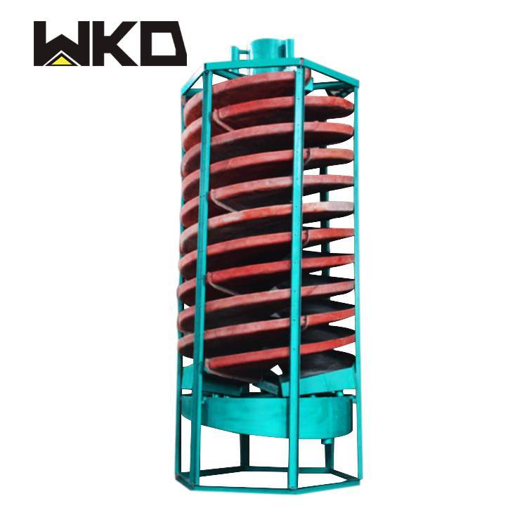 玻璃钢螺旋溜槽 硫铁矿钨矿尾矿回收溜槽 5LL-400型小型试验用