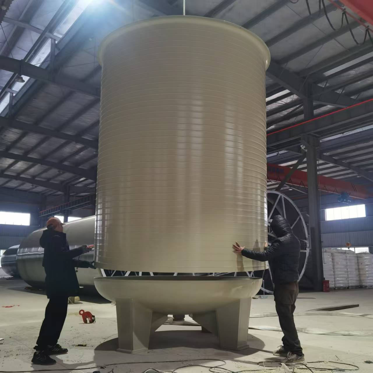 25吨聚丙烯反应釜 PPH搅拌罐PP搅拌槽 塑料液体混合搅拌反应设备