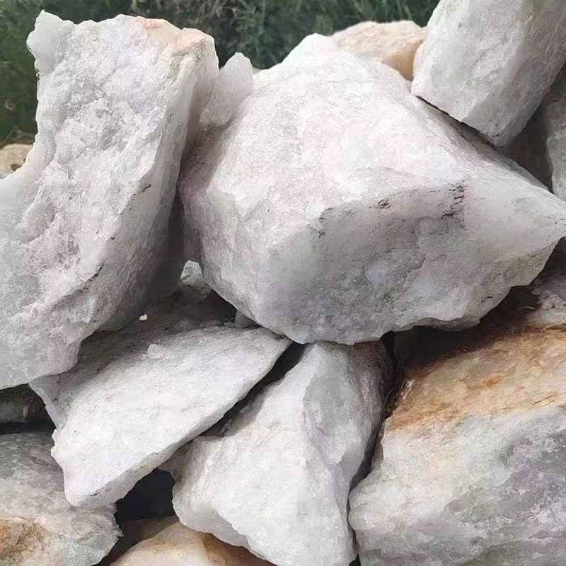 厂家供应大块硅石 石英石 加工定制各种规格 白色透明石英砂