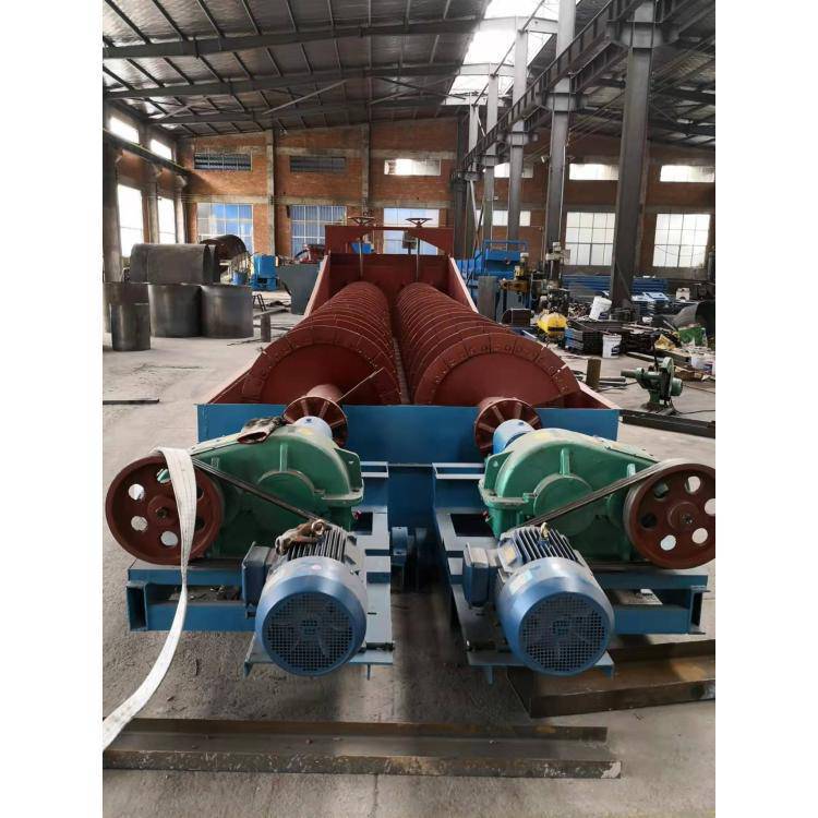 单双螺旋洗砂机 加厚螺旋叶片盾构泥绞龙洗沙机6.8米槽体