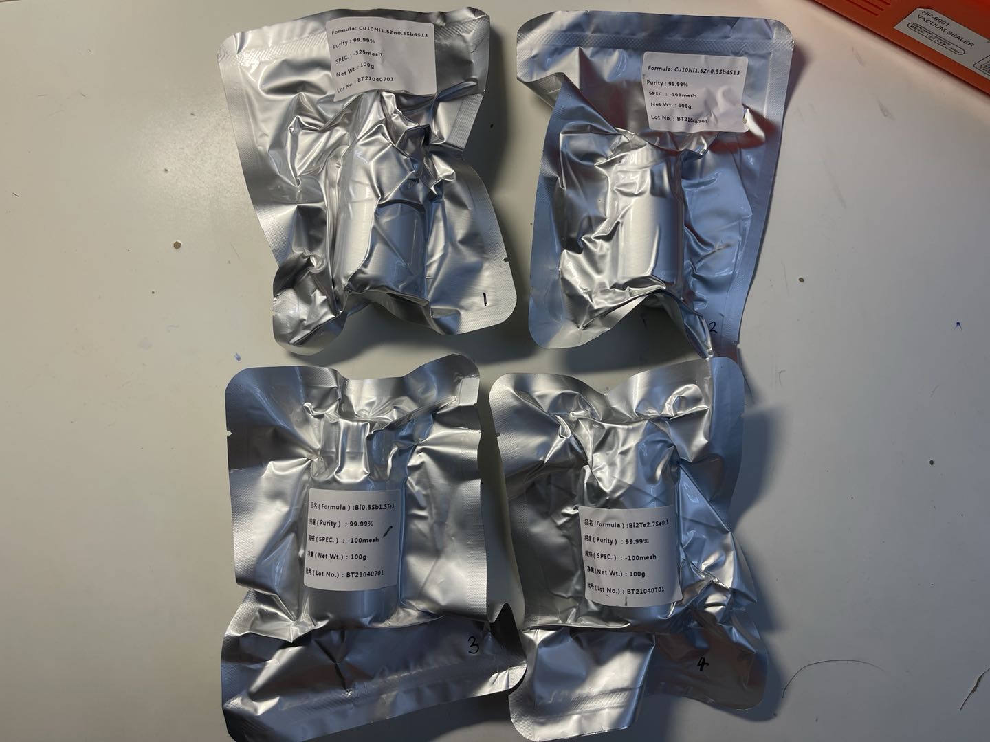 供应热电材料 高温化合物 碲化铋 黑色粉末 超细粒径 1000目