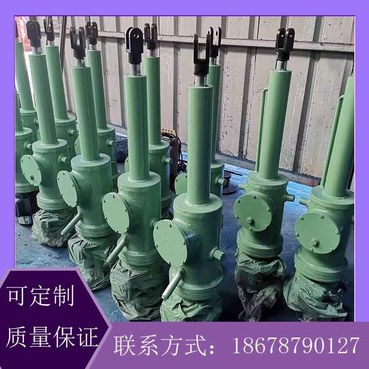 工业级直式平行式电液推杆 伸缩式液压缸 自动复位电液设备 森腾机械