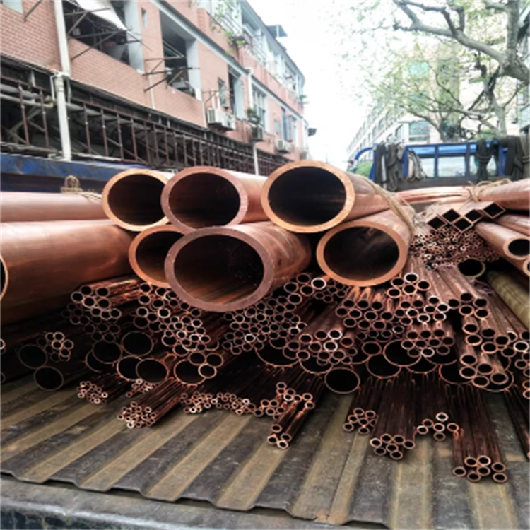 正海金属T2紫铜管规格齐全空调用紫铜方管厚壁圆铜管切割