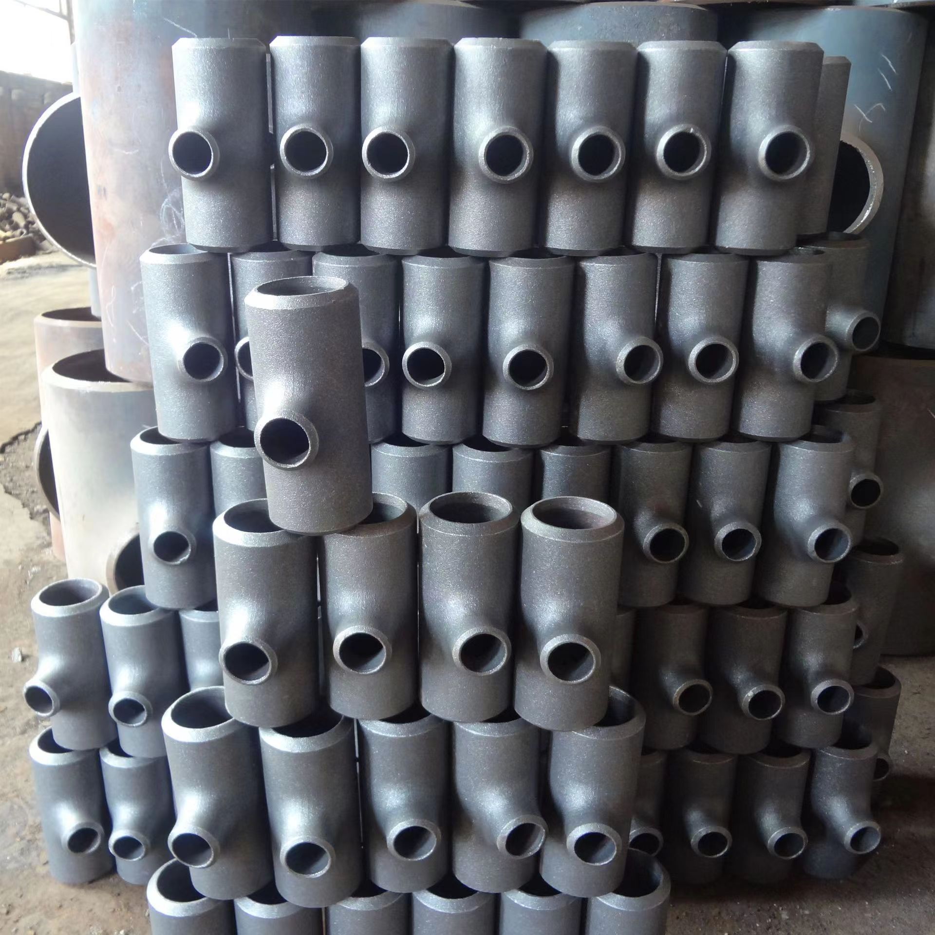 港德厂家加工衬四氟钢管内衬聚乙烯四氟管衬塑弯头三通异径