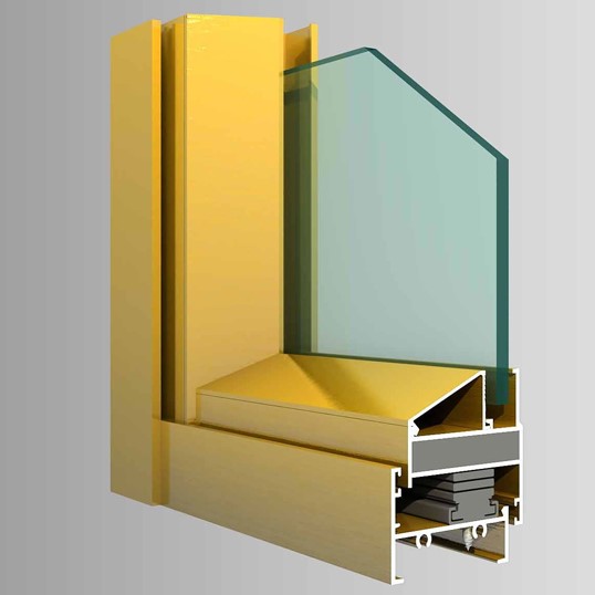 平开门窗铝材 P50 P55 P60 P65-壁厚 1.2 1.4 1.8 2.0 长度颜色可定制