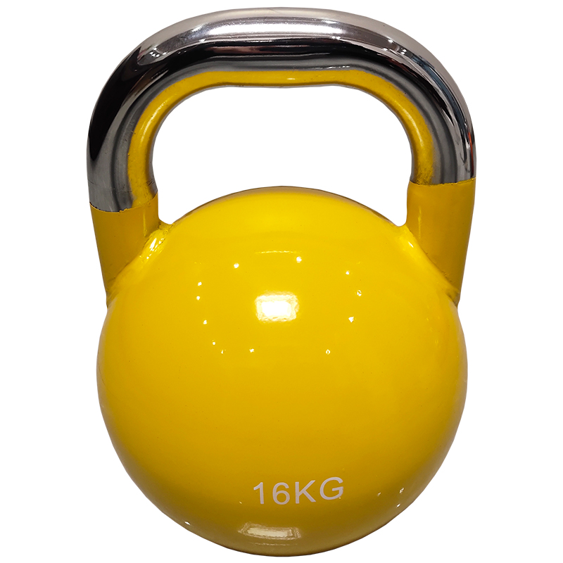 学校体育馆中小学学生竞技体育壶铃 全钢实心包胶哑铃