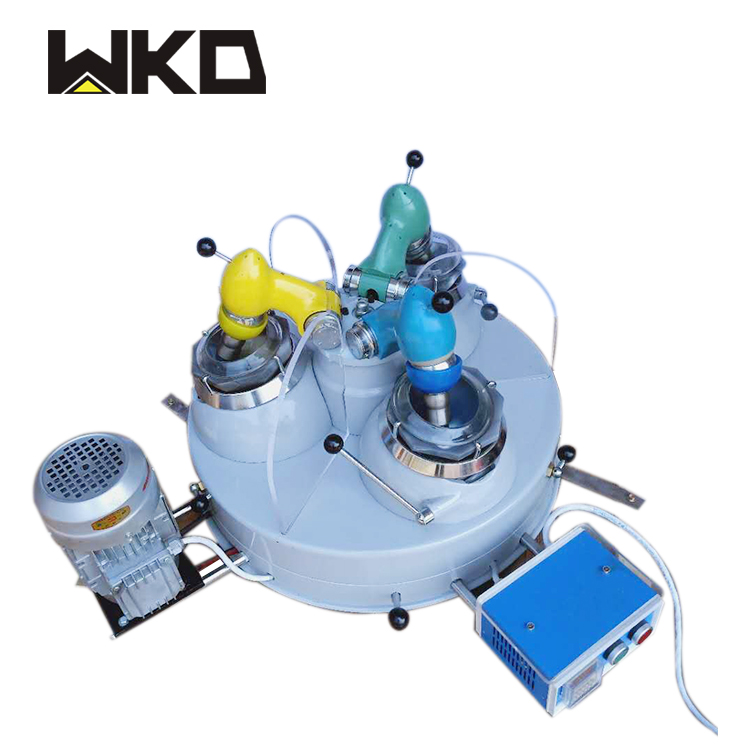 三头研磨机实验室用 XPM120*3型玛瑙研钵磨矿机 石英砂选矿磨粉机