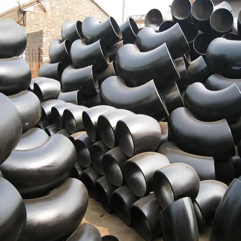 碳钢管线钢长半径厚壁弯头20#法兰连接恒运管道