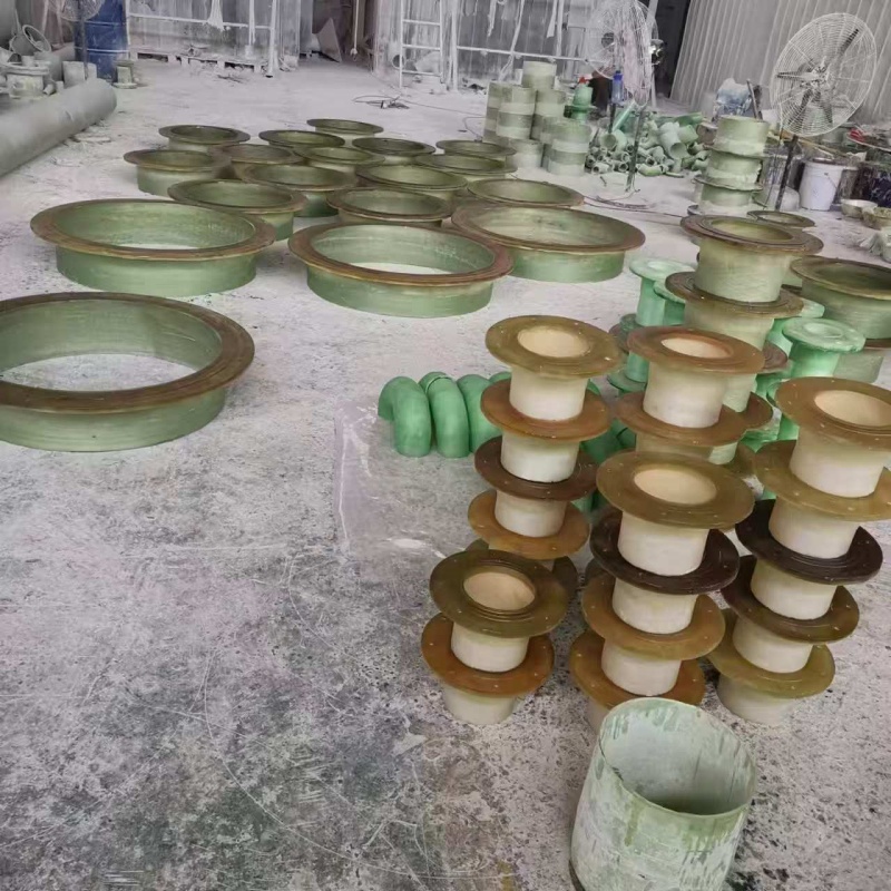 玻璃钢通风管道连接法兰弯头变径三通阀门耐酸碱抗氧化规格齐全