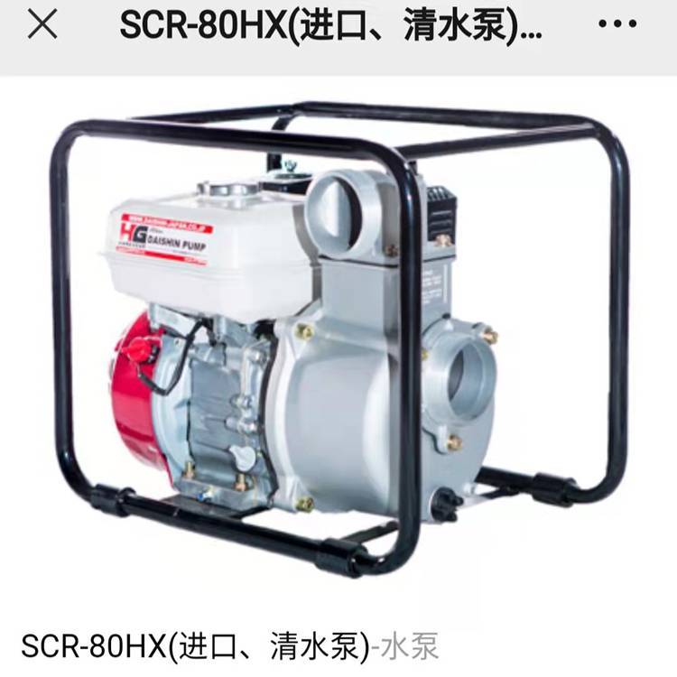 日本大新HGSCR-80HX汽油清水泵农业市政排洪