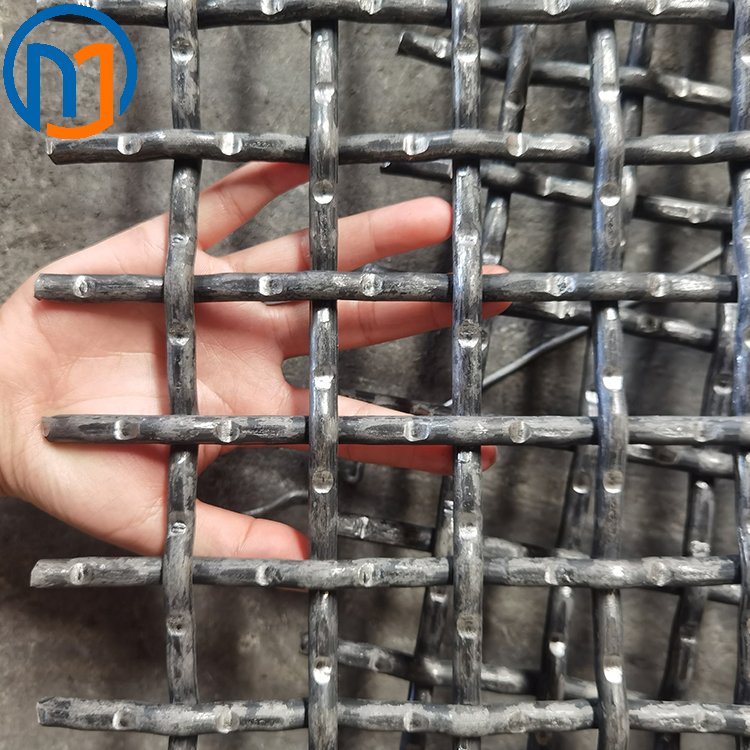 定制盘条振动筛网片 10个粗锰钢筛片矿用高碳钢编织耐磨轧花网