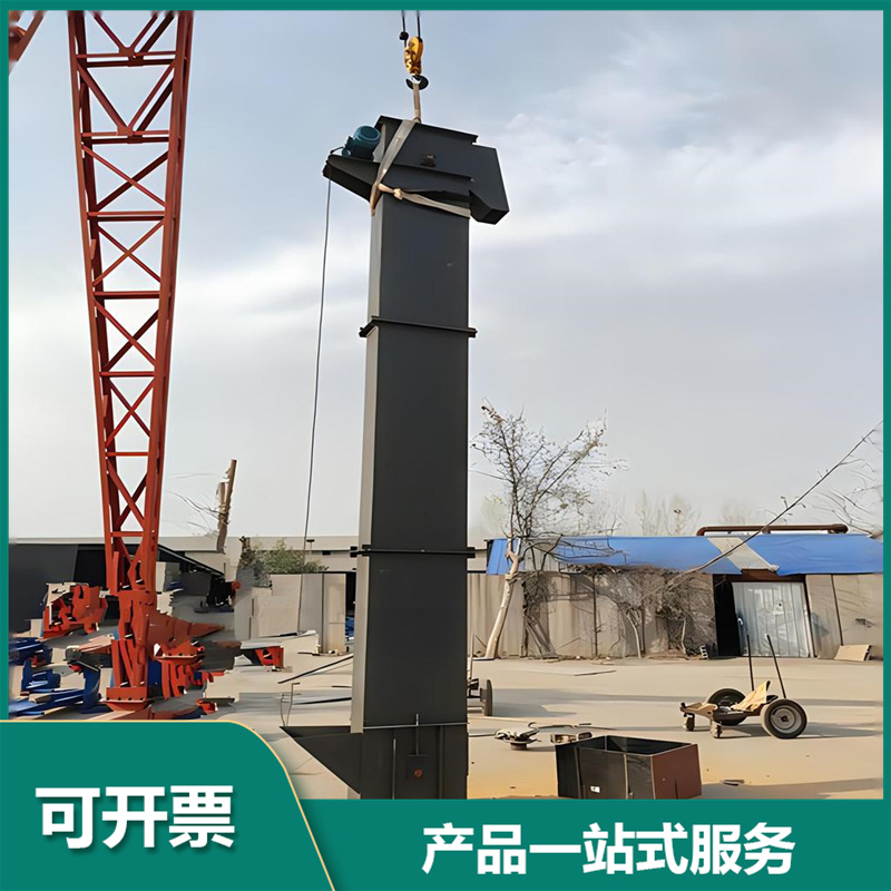 自动卸料翻斗送料机 小料斗单斗提升机 石灰石粉钢斗垂直提料机