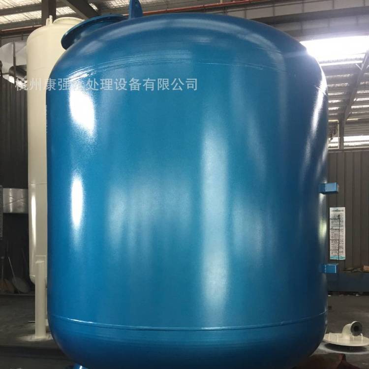 D2216mm DN100法兰进出水口 直筒高度1.5米碳钢衬胶活性炭过滤器