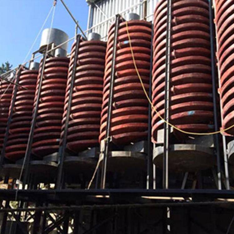 矿用洗煤钛铁硫化金玻璃钢选矿溜槽 重力富集螺旋溜槽