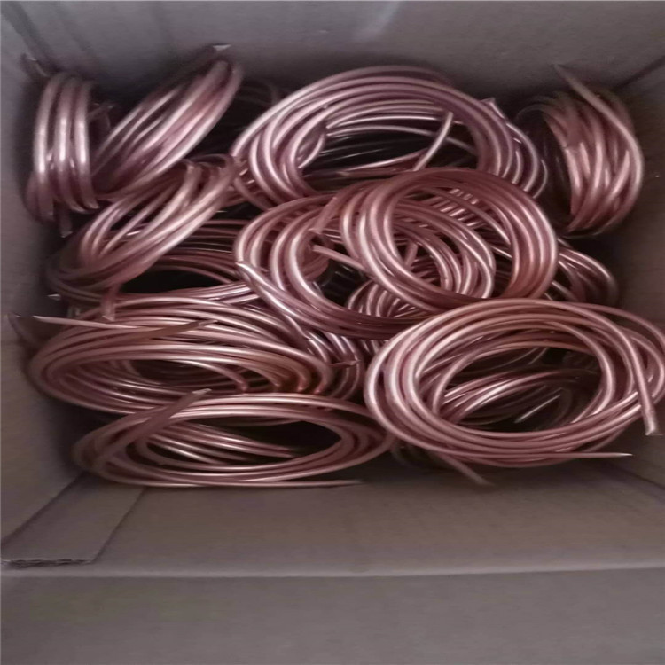 软态紫铜管 规格6.35*0.8mm空调制冷盘圆铜管8*1mm