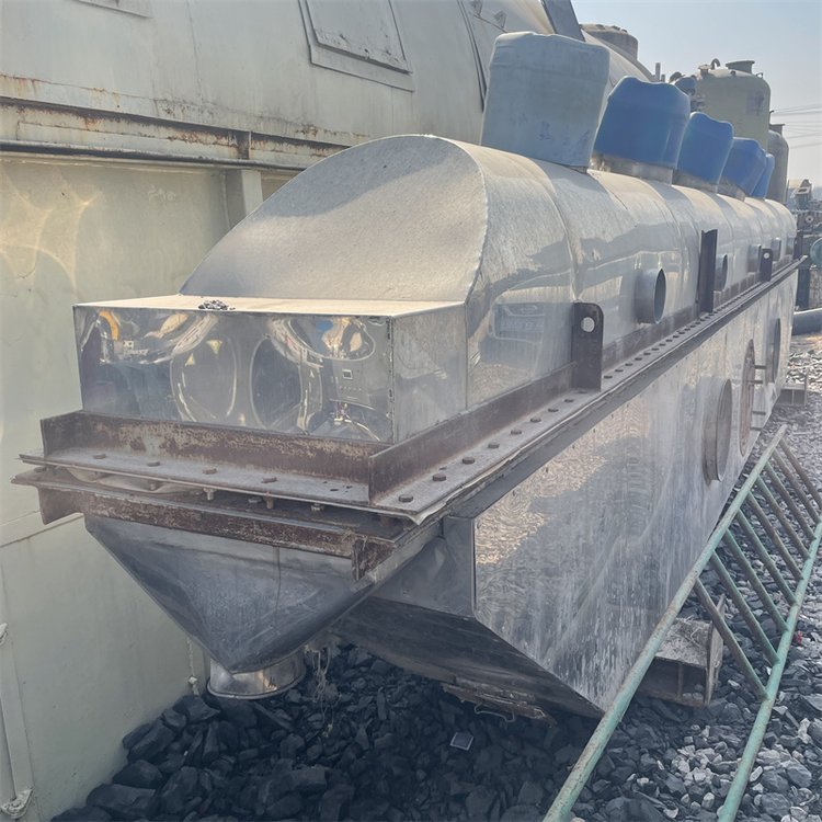 二手振动流化床干燥机 直线式饲料干燥设备 受热均匀 不锈钢材质