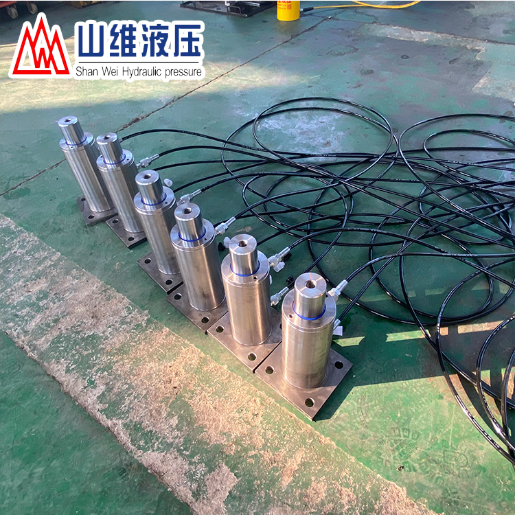 液压油缸双向耳环工程机械用大吨位伸缩式多级液压缸