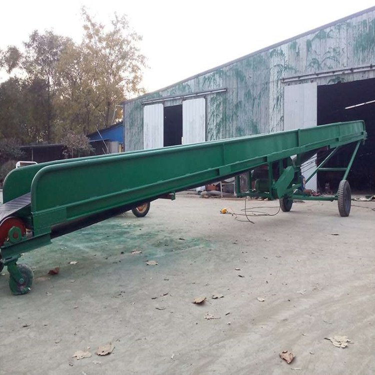 斜坡运输机 二楼上料爬坡皮带输送机 移动装车机